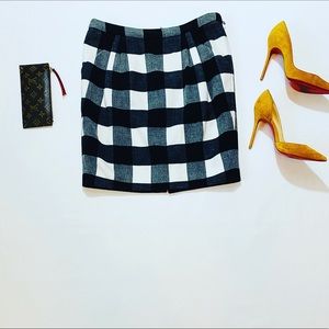 2/$36 She Said Plaid Skirt Black and White